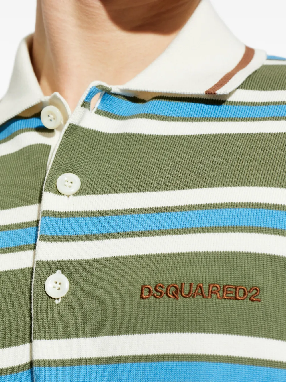 DSQUARED2 Gestreept poloshirt Groen