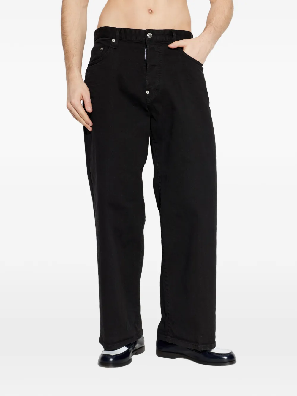 DSQUARED2 Jeans met logodetail Zwart