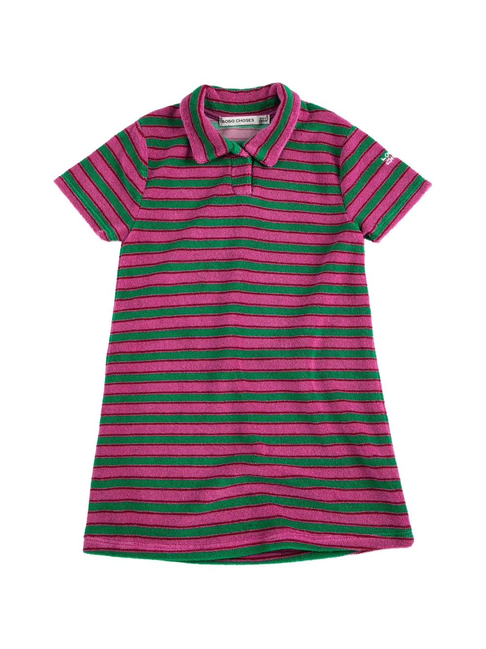 Bobo Choses striped polo dress - Rosa