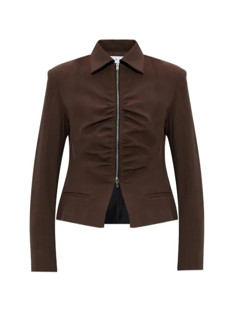 IRO ruched zip-up jacket