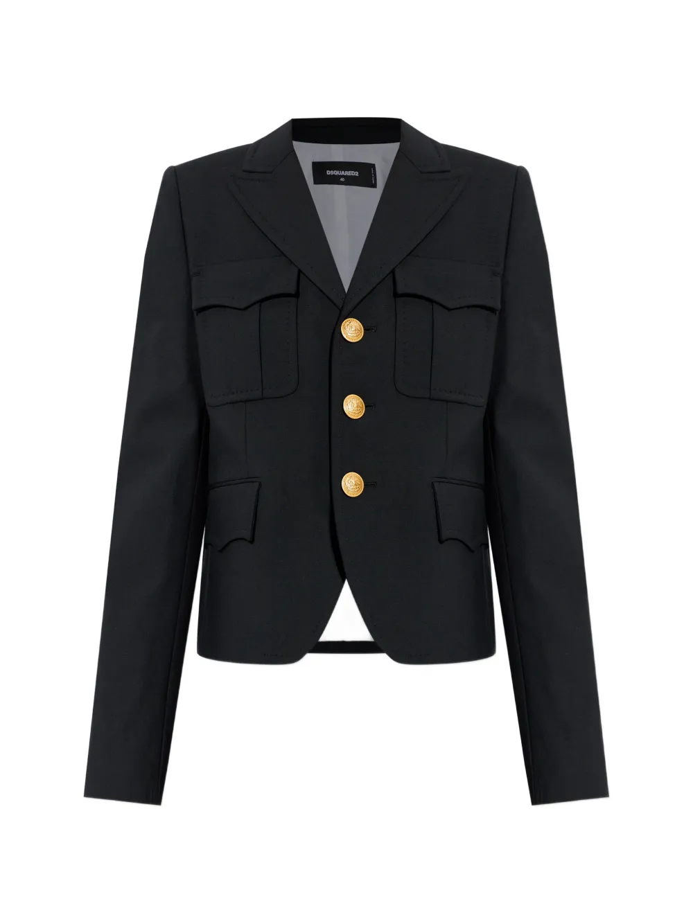 DSQUARED2 flap-pocket single-breasted blazer - Nero