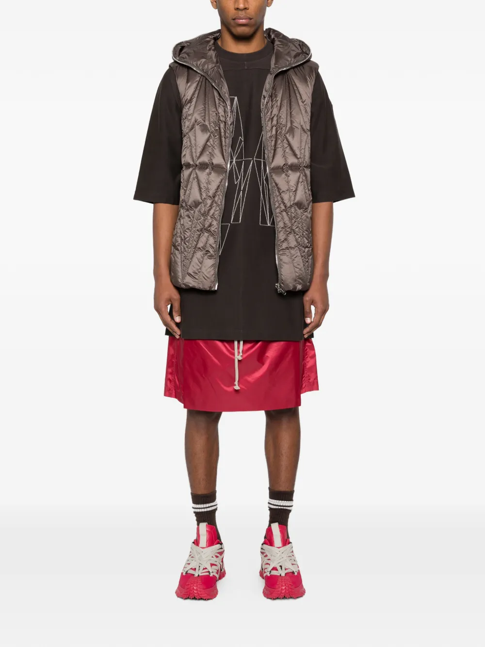 Moncler Shorts met trekkoord Rood