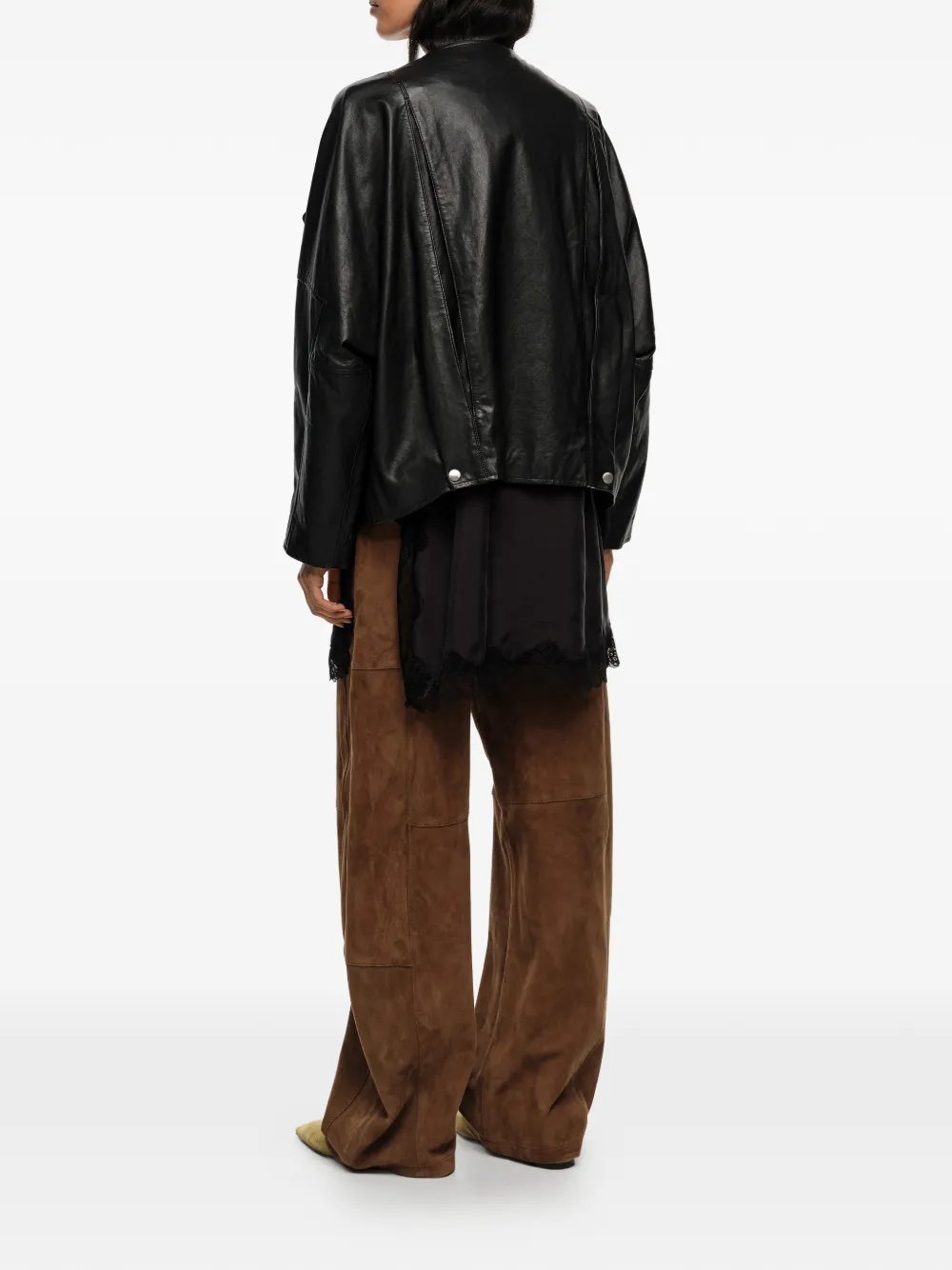 BIMBA Y LOLA Leren jack Zwart