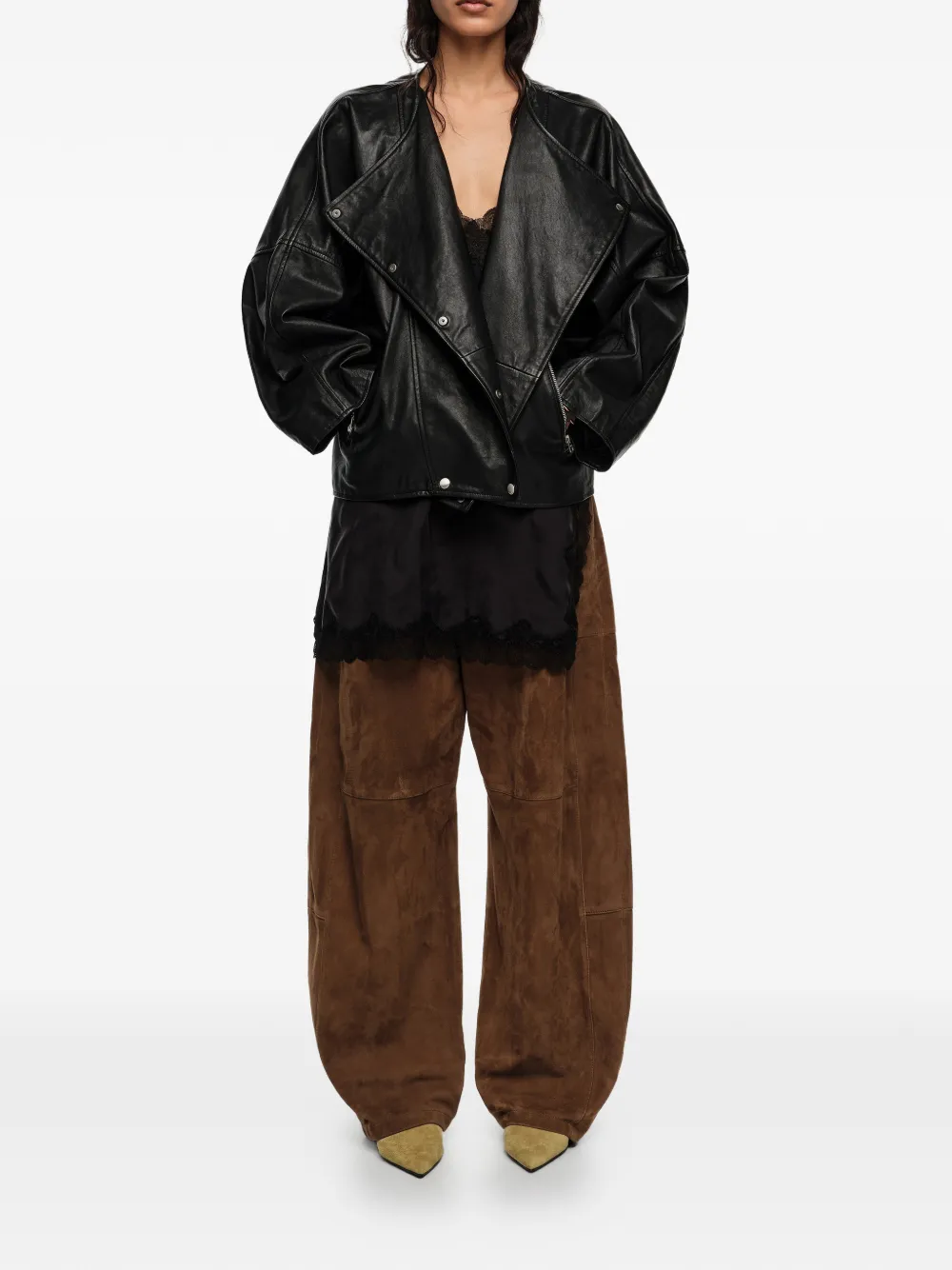  Bimba Y Lola Leather Jacket - Black 