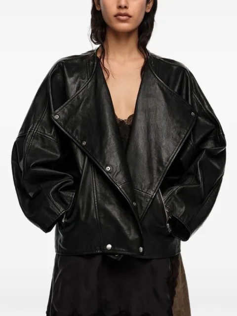 BIMBA Y LOLA leather double-breasted jacket