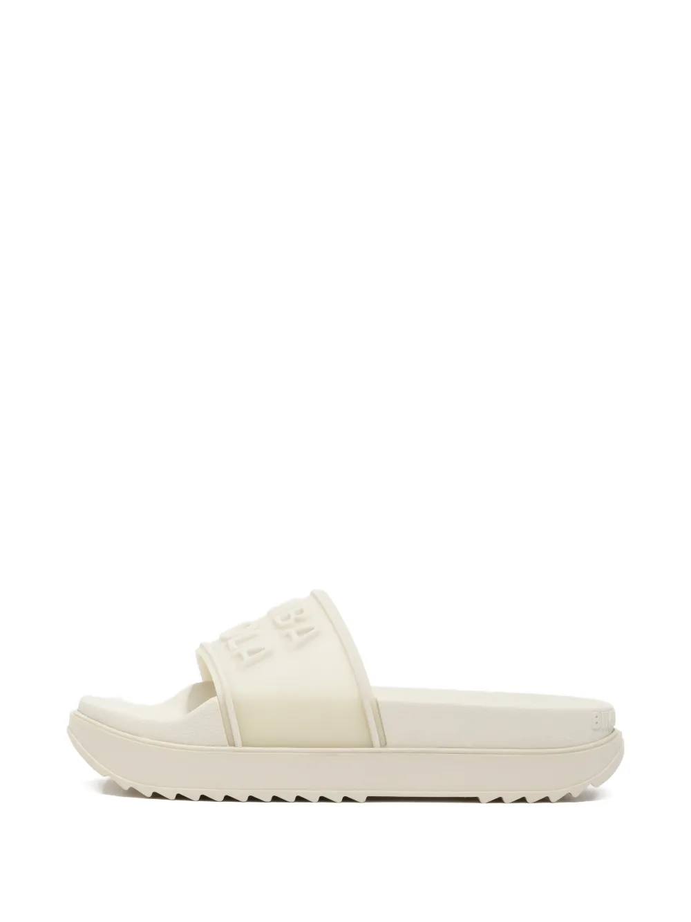 Bimba y Lola Sandali slides con logo goffrato - Bianco