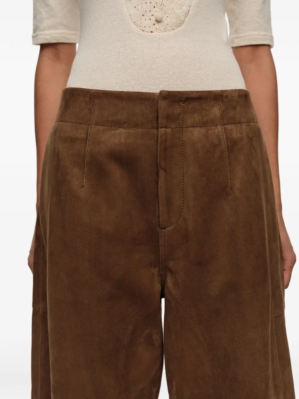 Bimba y Lola Suède broek Bruin