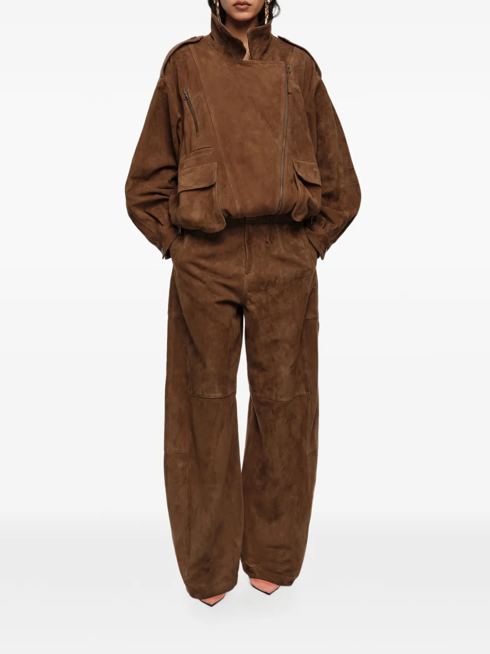 Bimba y Lola Suède broek Bruin