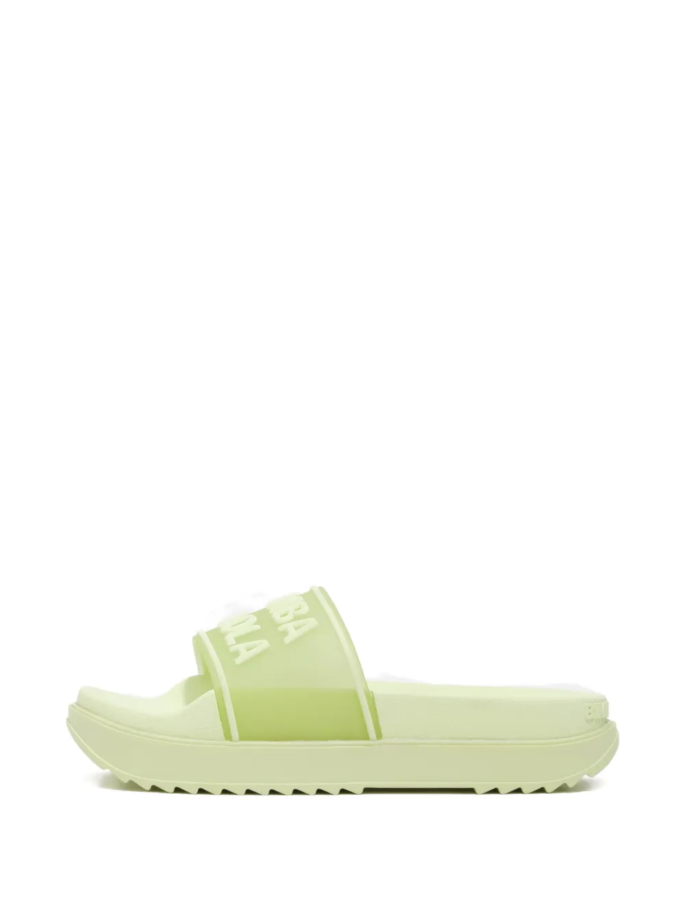 Bimba y Lola Sandali slides con logo goffrato - Verde