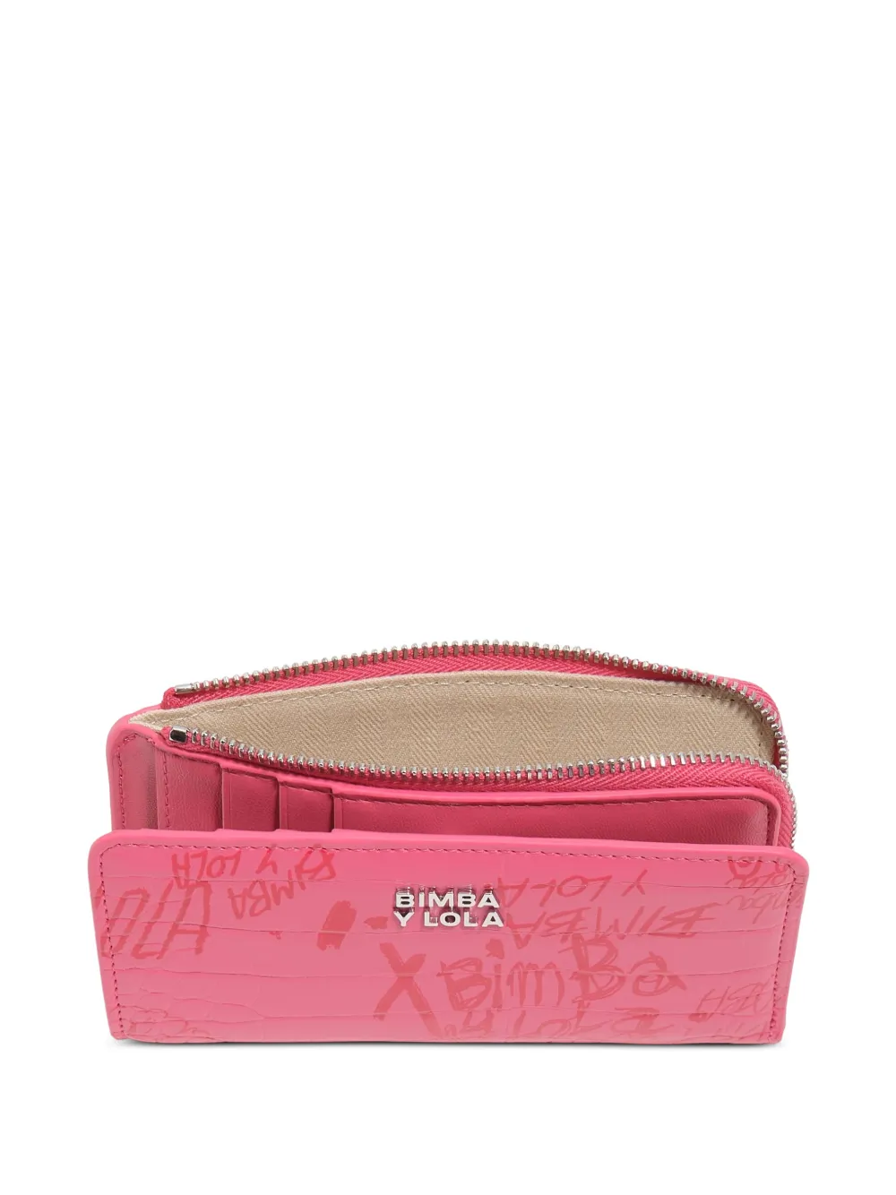  Bimba Y Lola Embossed Logo Wallet - Pink 