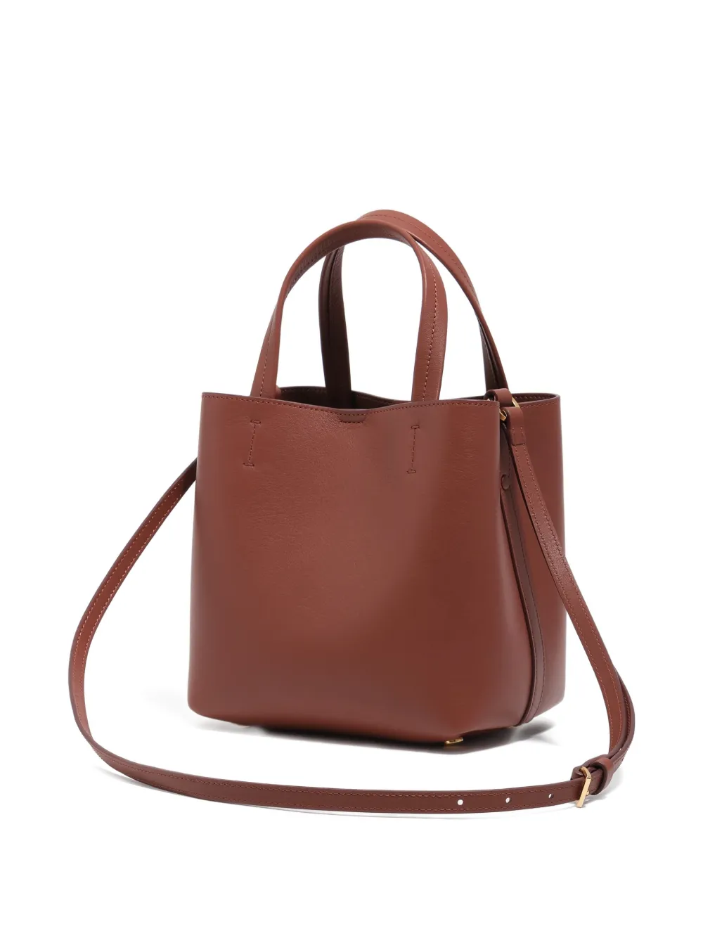  Bimba Y Lola Small Leather Tote Bag - Brown 