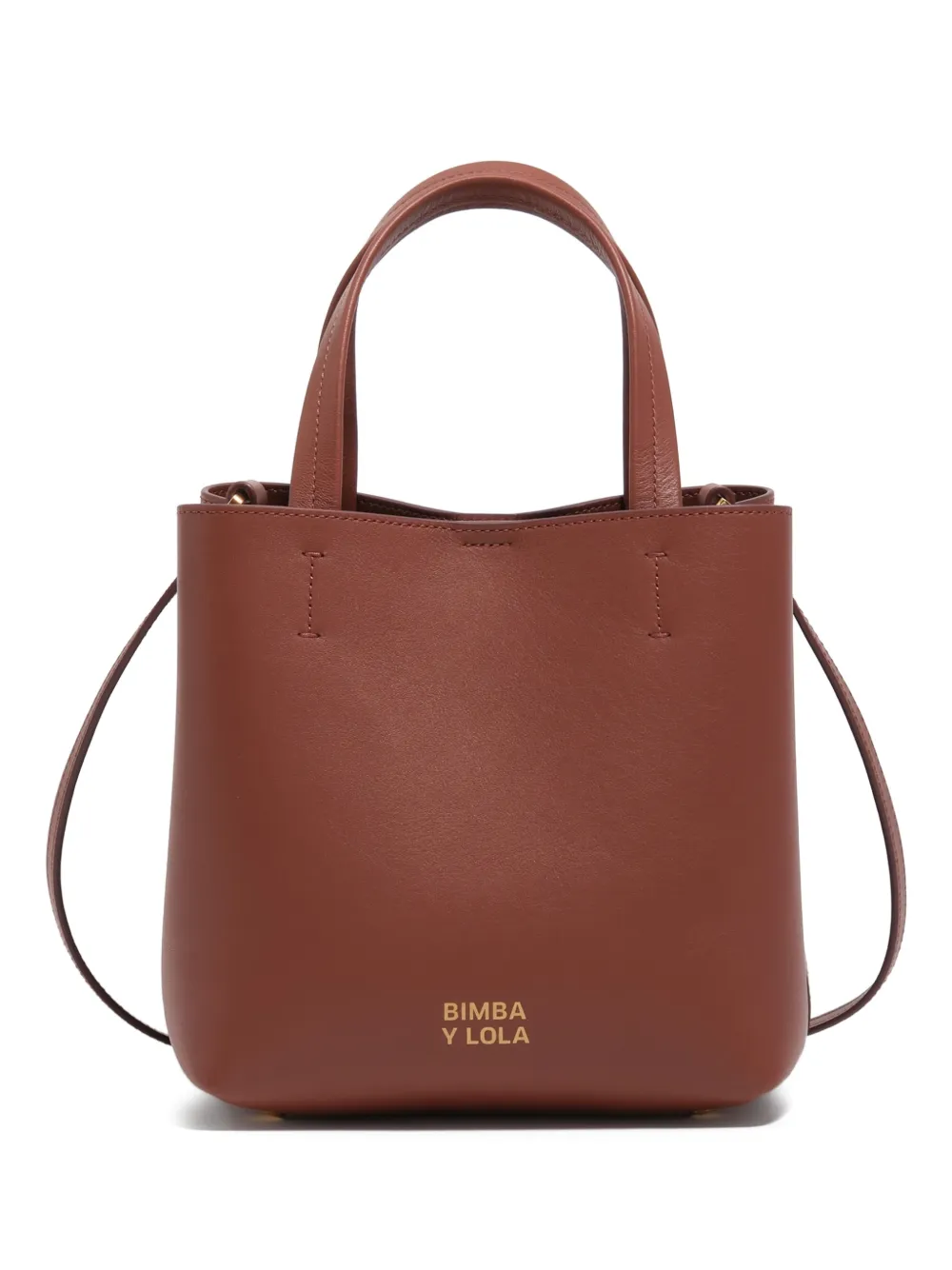 Bimba y Lola Borsa tote piccola in pelle - Marrone