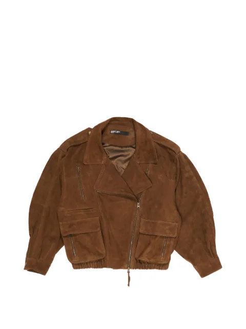 Bimba y Lola zip-fastening suede jacket