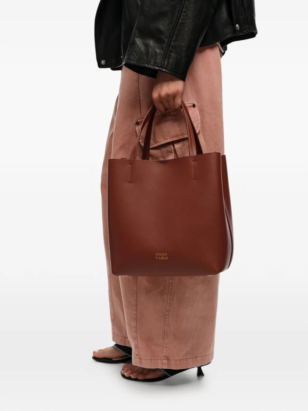  Bimba Y Lola Large Logo-print Shoulder Bag - Brown 