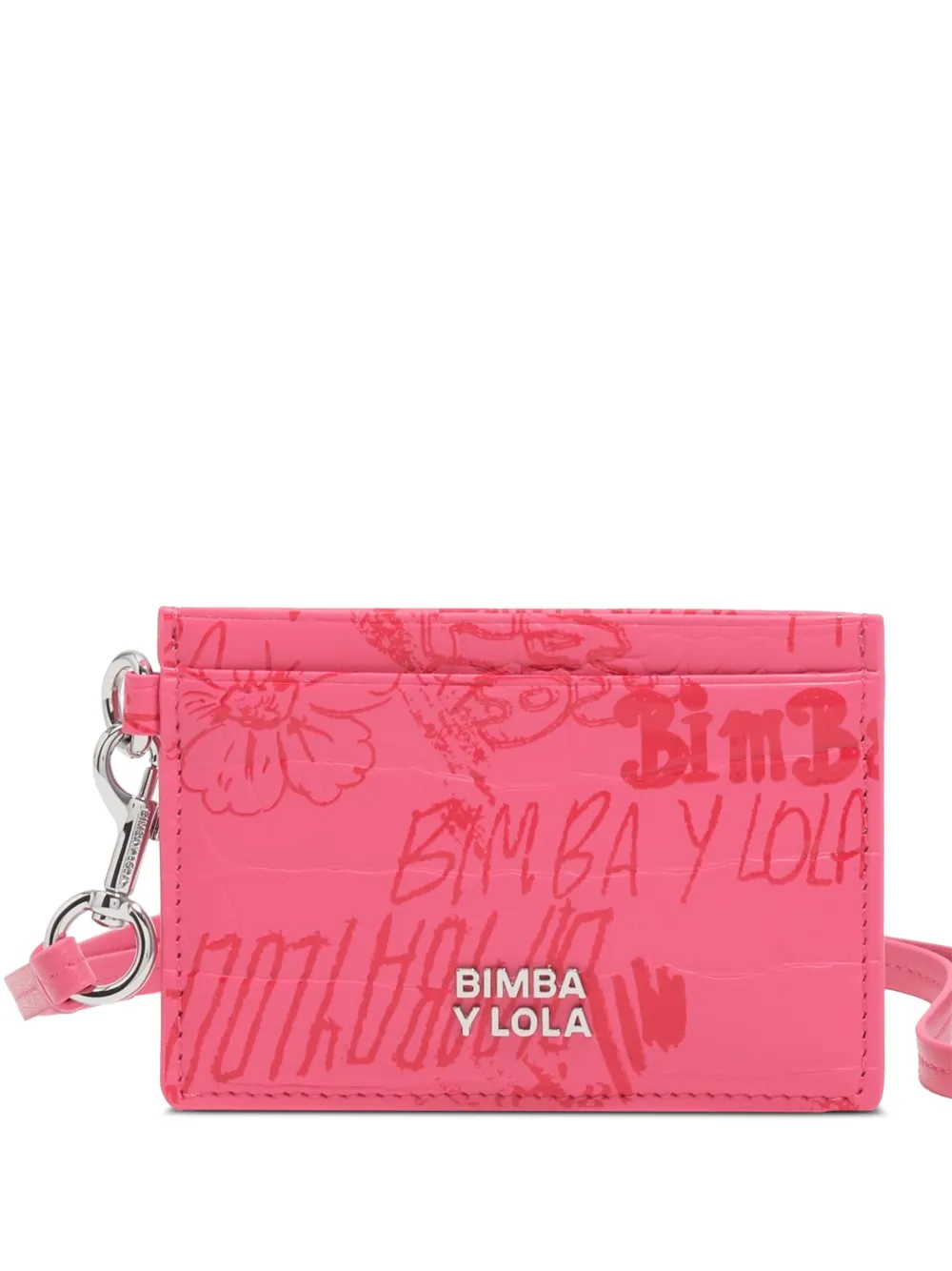 BIMBA Y LOLA Pasjeshouder met bloemenprint Roze