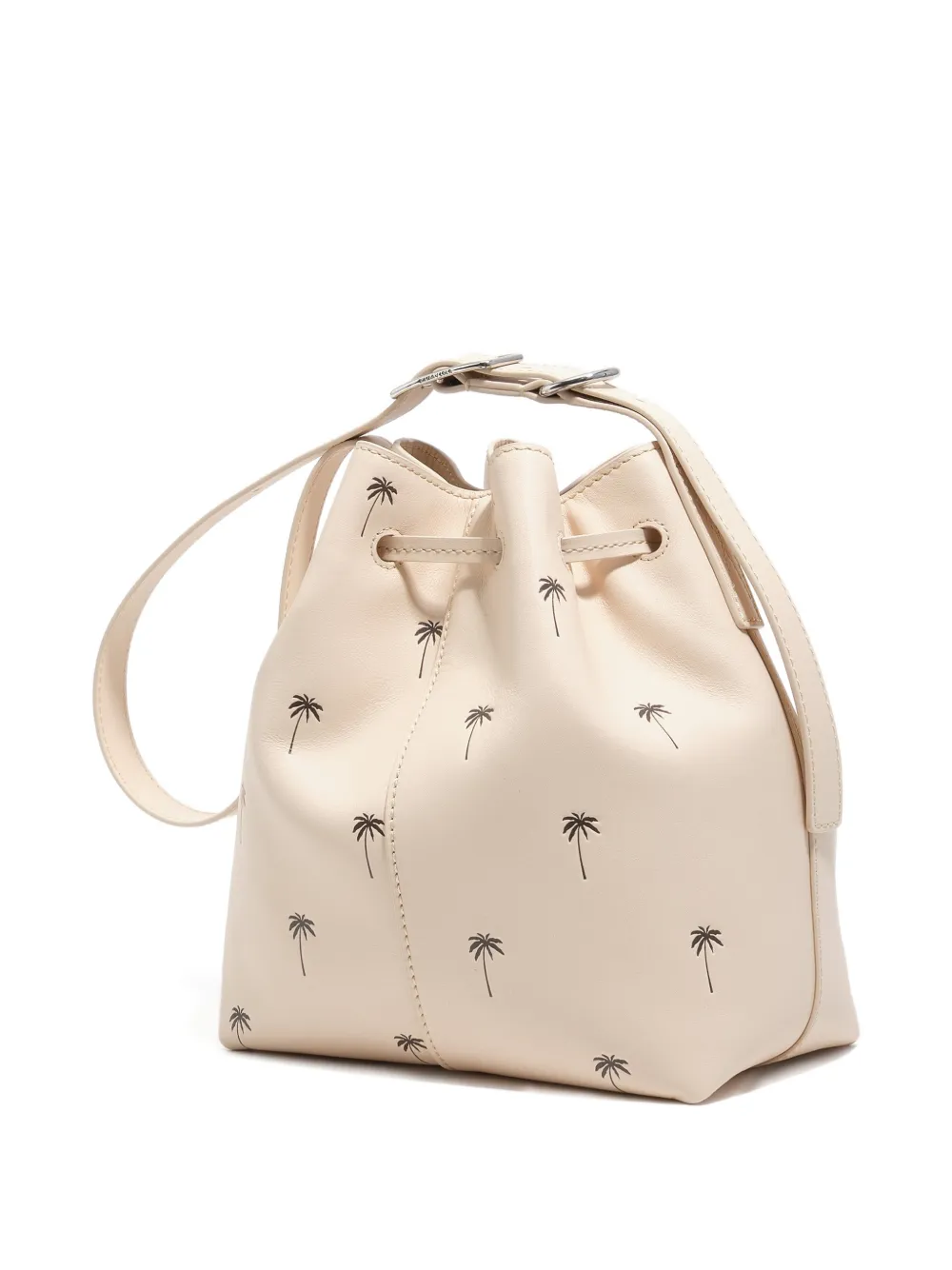 BIMBA Y LOLA Grote Carlino leren bucket-tas Beige