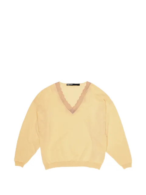 Bimba y Lola lace-detail V-neck top