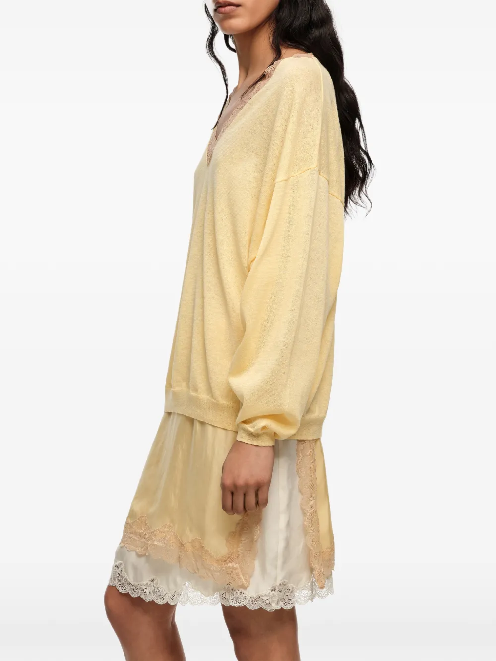Bimba y Lola Top met V-hals Geel
