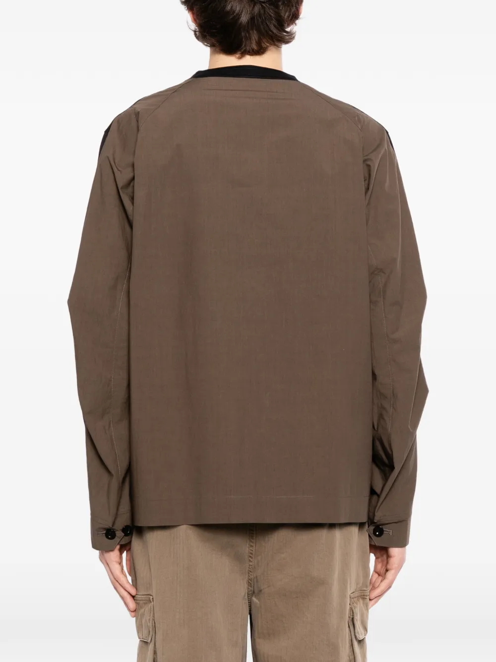 sacai T-shirt met colourblocking Blauw