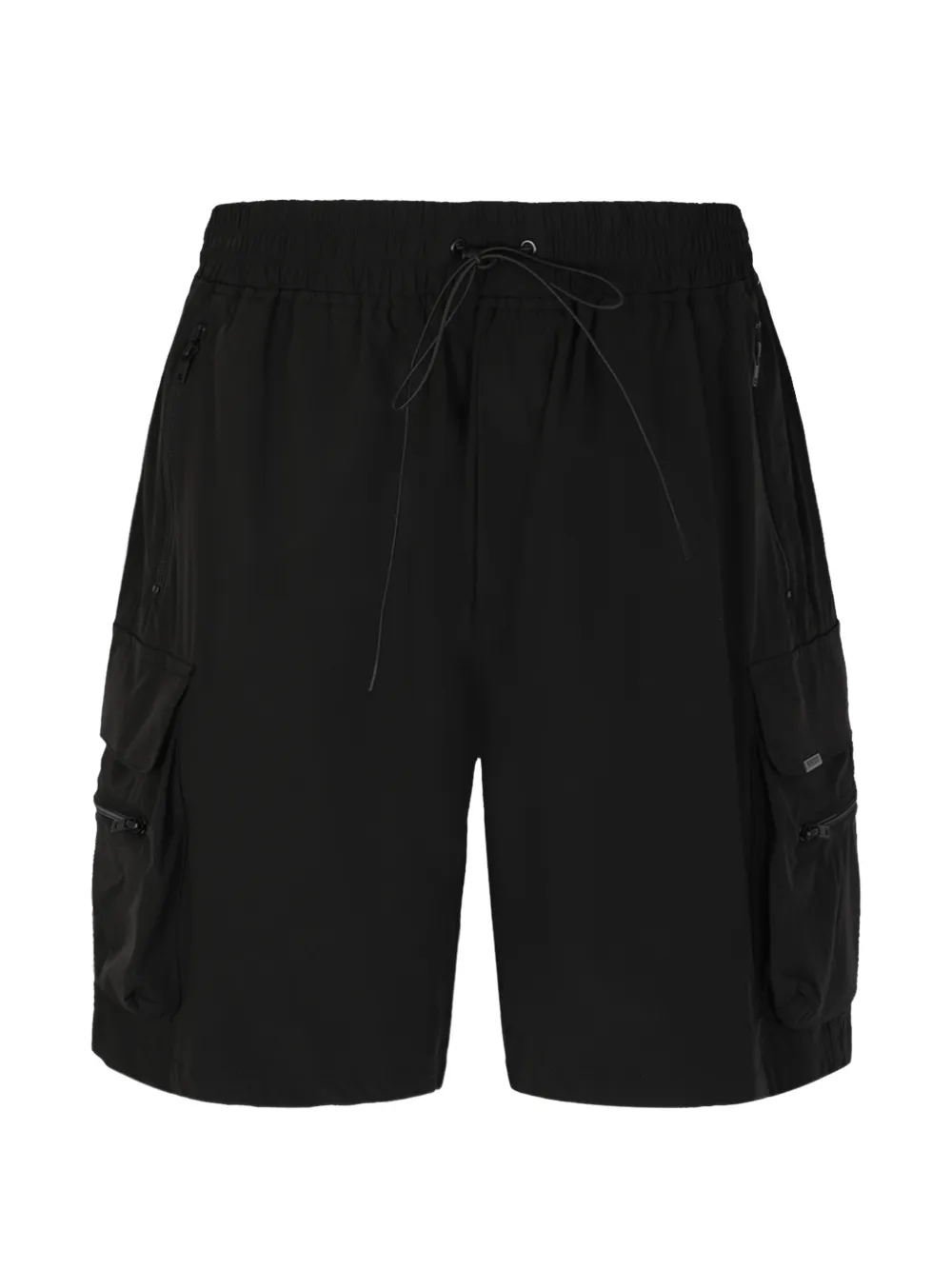 Represent 247 drawstring cargo shorts | Black | Image 1