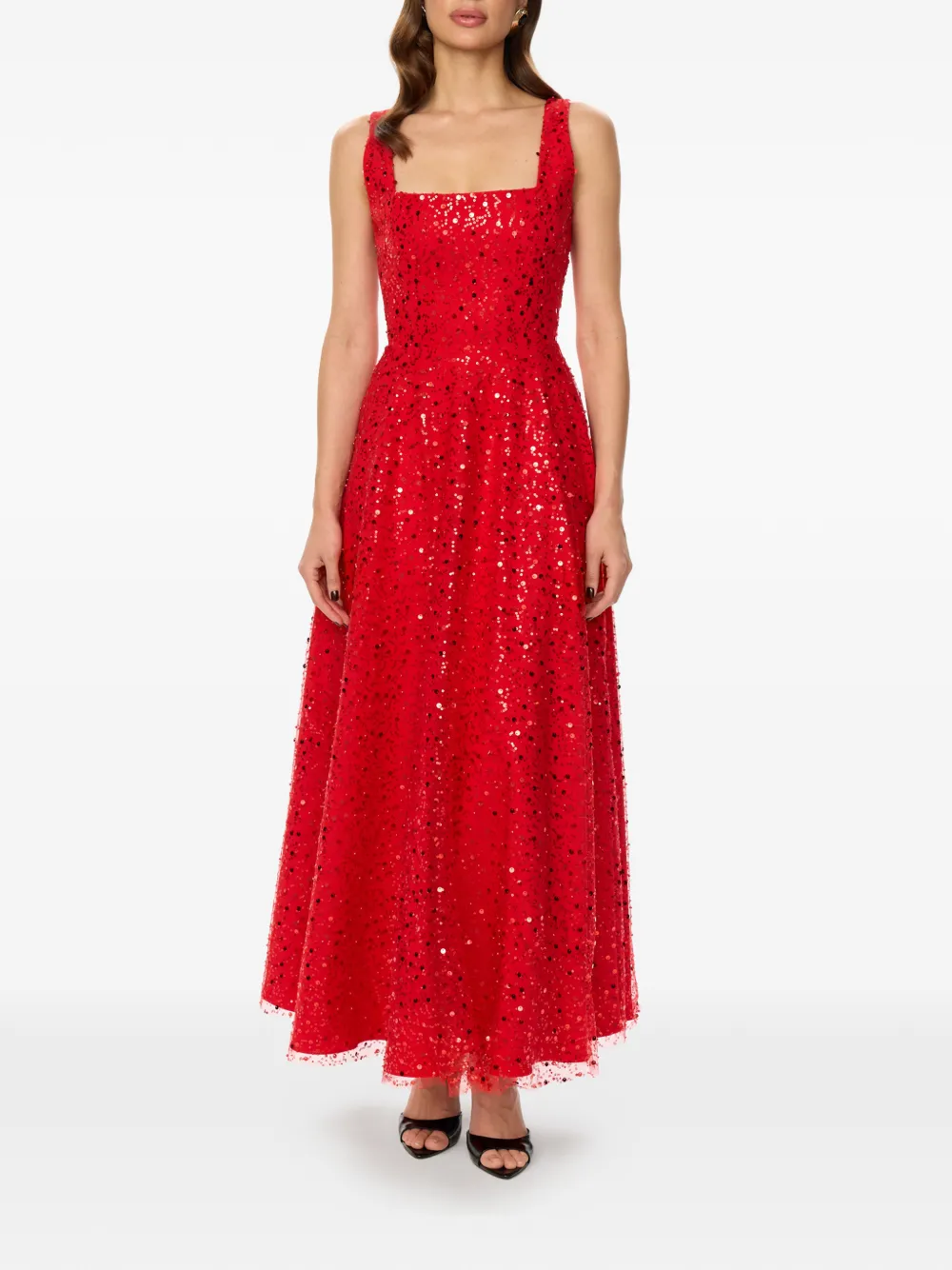  Post Meridiem Sequin-embellished Maxi Dress - Red 