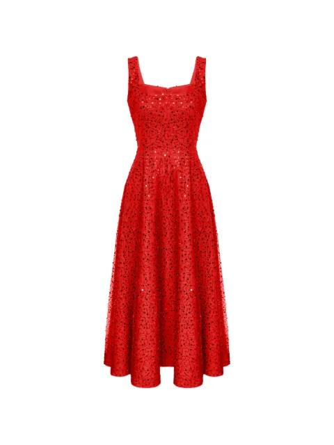 POST MERIDIEM vestido largo con detalles de lentejuelas