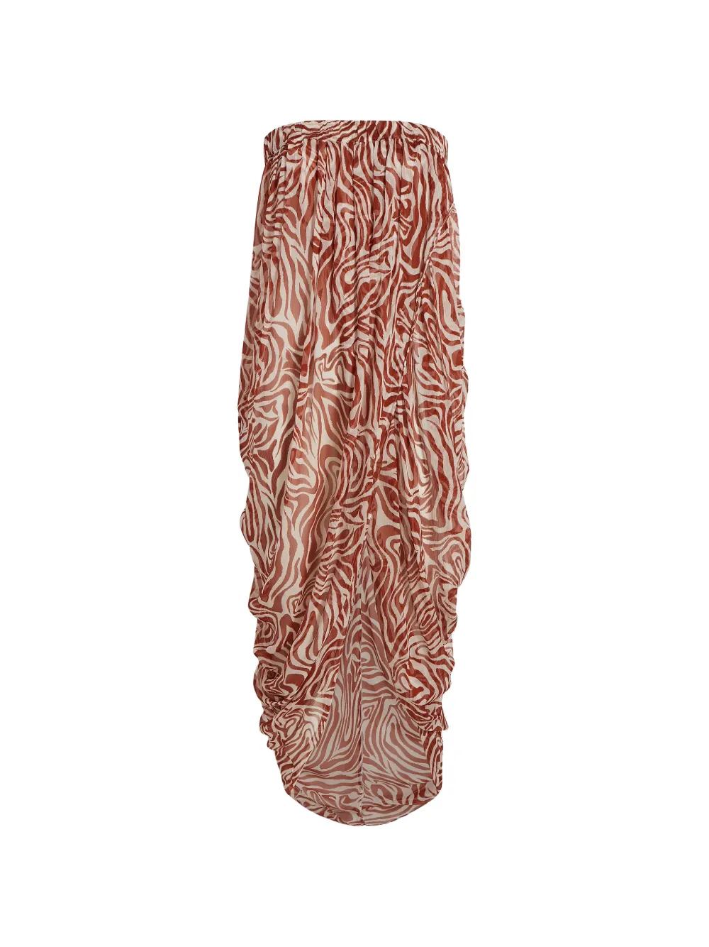 Cinq A Sept zebra-pattern asymmetric dress - Marrone