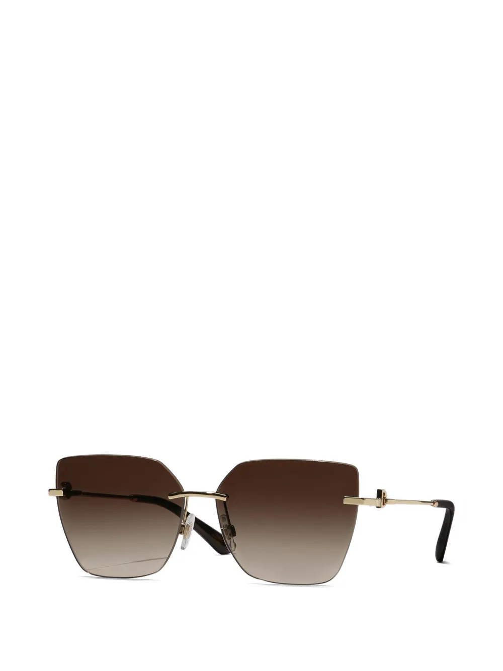  Dolce & Gabbana Eyewear Logo Sunglasses - Gold 