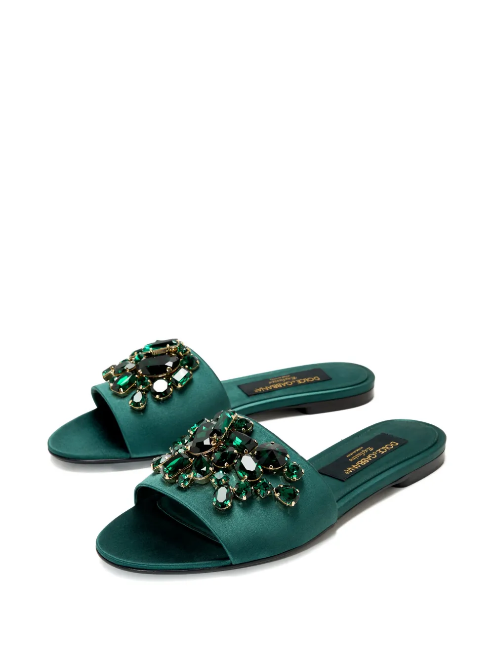 Dolce & Gabbana Sandalen verfraaid met juwelen Groen