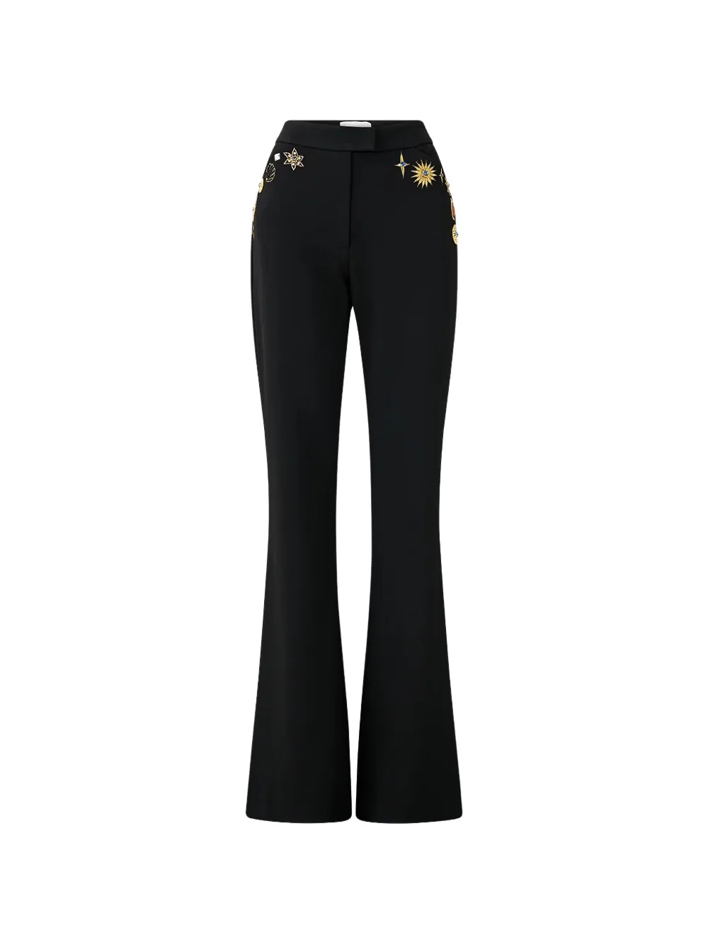 Camilla mid-rise flared trousers - Nero