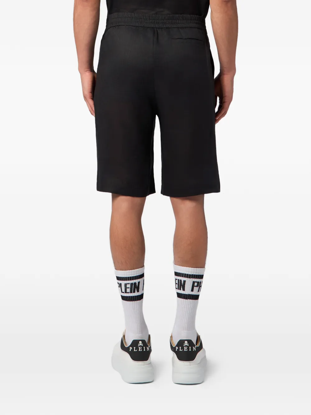 Philipp Plein Shorts met trekkoord-tailleband Zwart