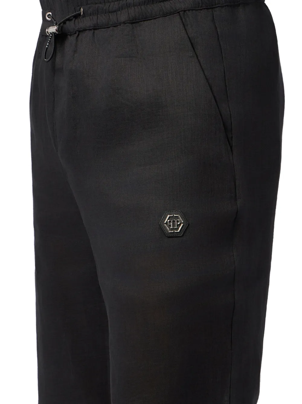 Philipp Plein Shorts met trekkoord-tailleband Zwart