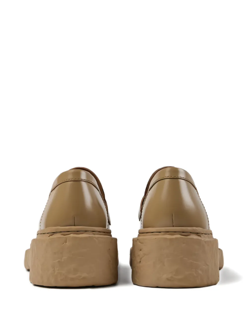 CamperLab Leren penny loafers Beige