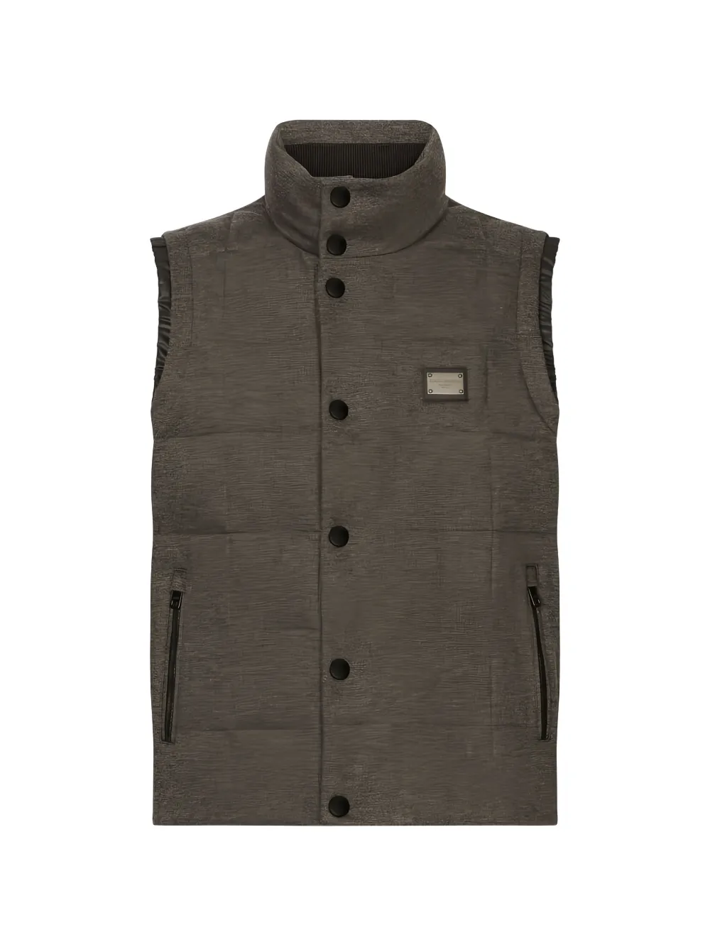 Dolce & Gabbana button-fastening logo-plaque gilet - Green