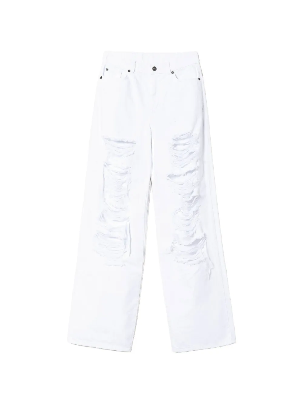 TWINSET distressed wide-leg jeans - Bianco