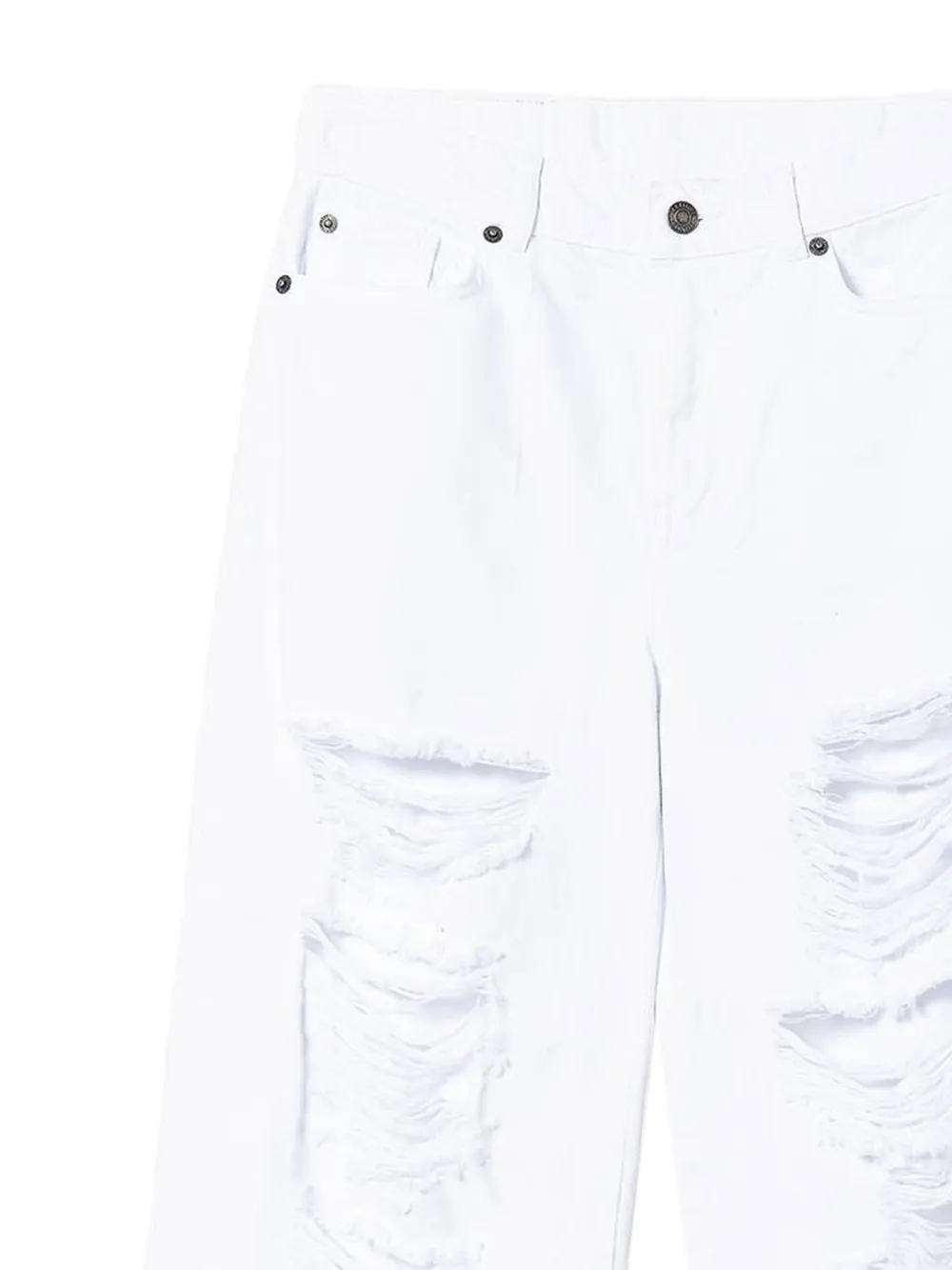 TWINSET Gerafelde jeans Wit