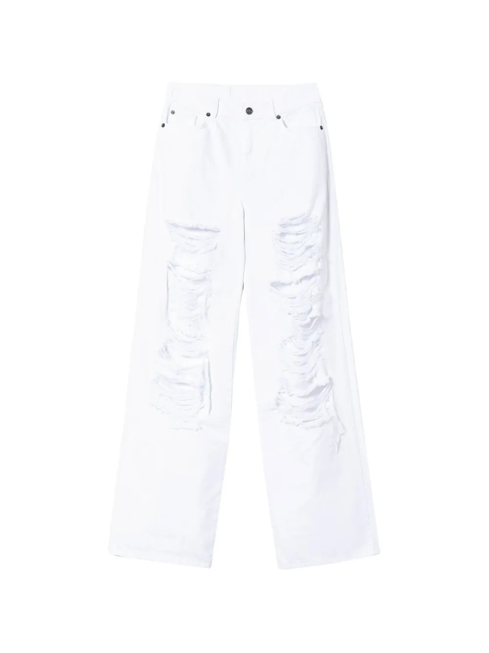TWINSET distressed wide-leg jeans - Bianco