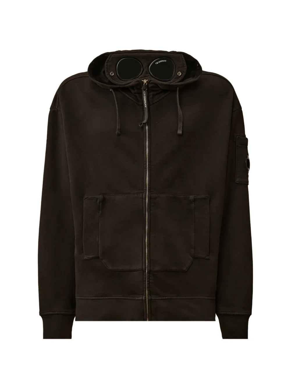 C.P. Company goggle-detail hoodie - Nero