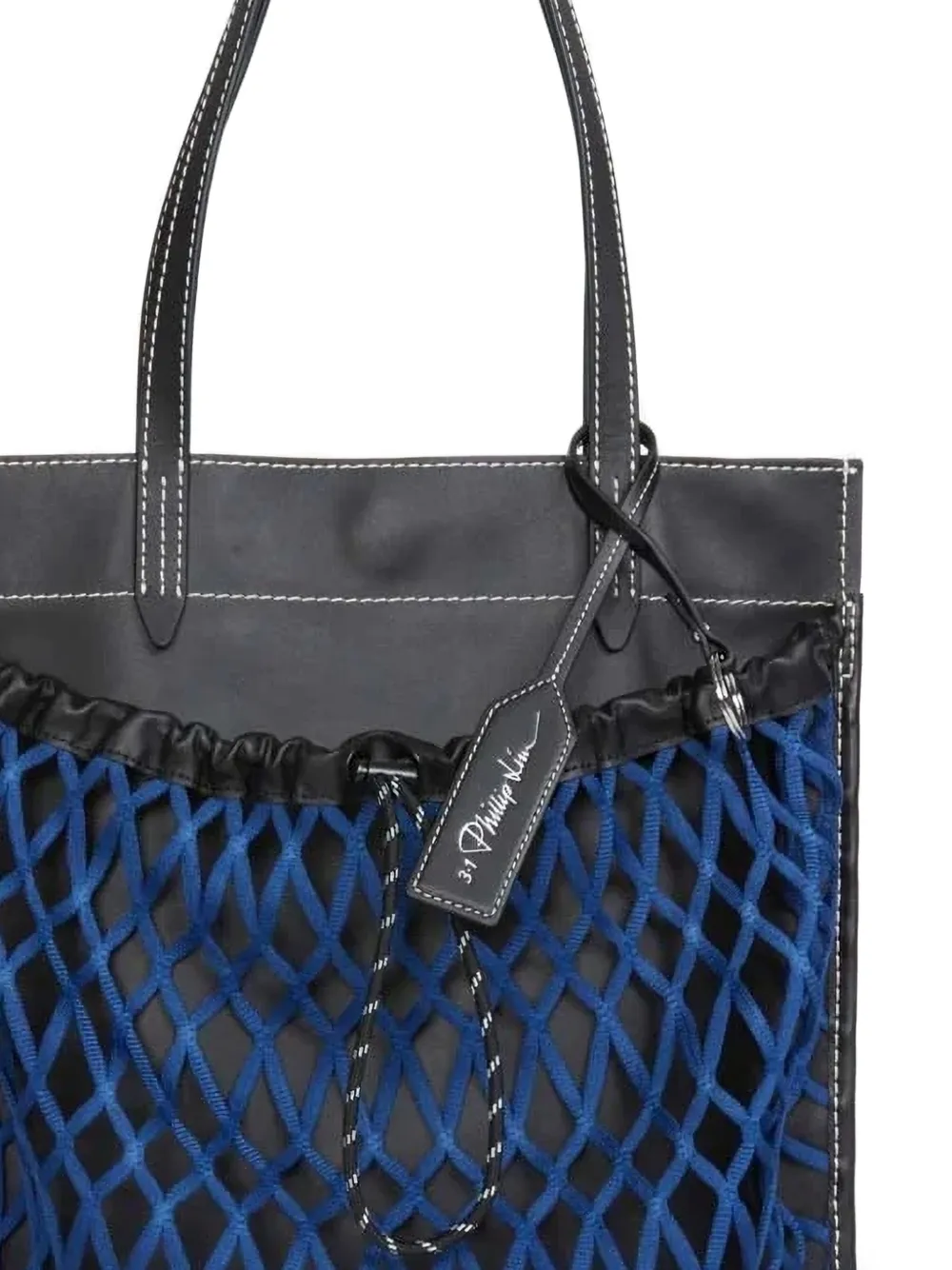 3.1 Phillip Lim Shopper met netlaag Zwart