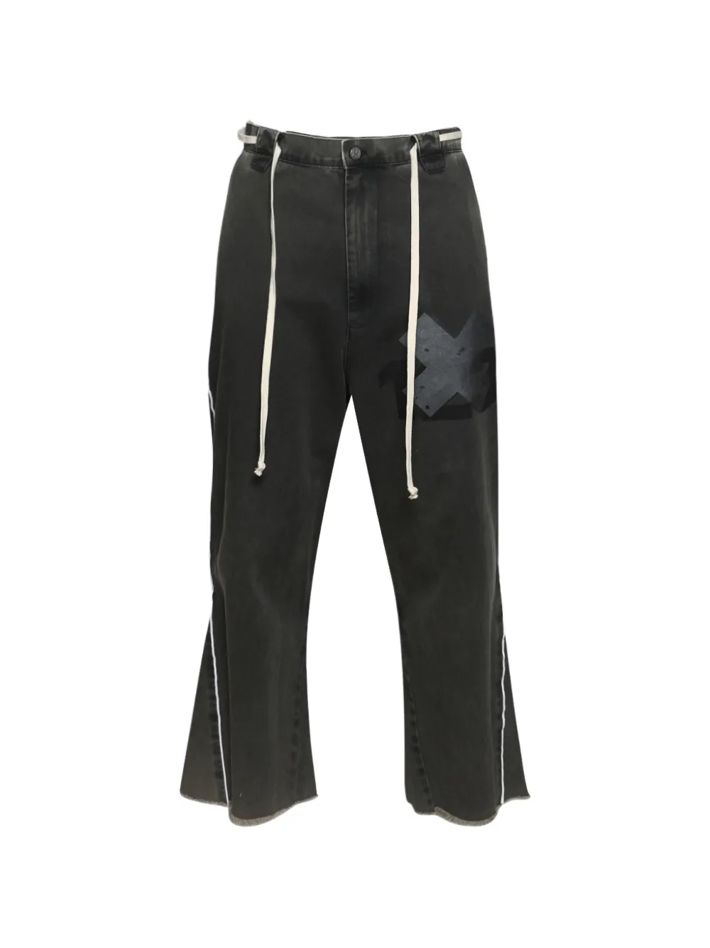 RRR123 pastoral straight leg trousers - Grigio