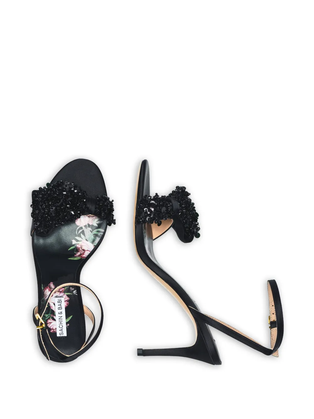  Sachin & Babi Chelsea Bow-embellished Sandals - Black 