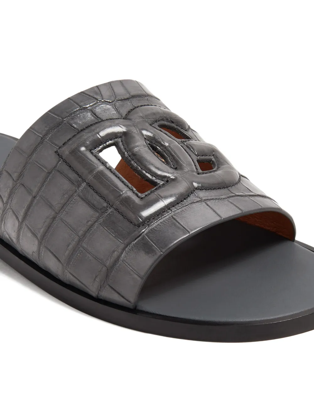 Dolce & Gabbana Slippers met logo Grijs