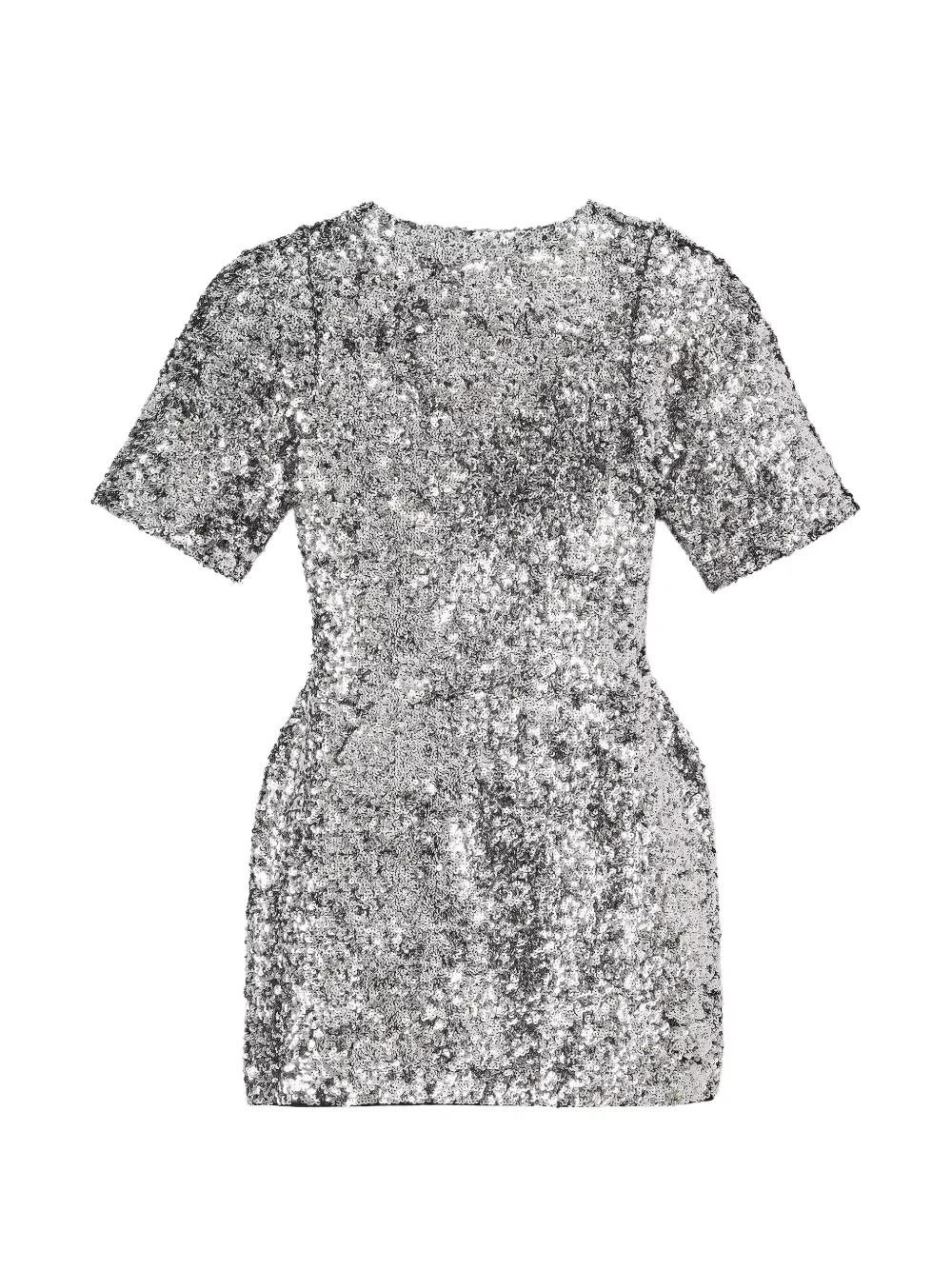  Marc Jacobs Sequin-embellished V-neck Mini Dress - Silver 