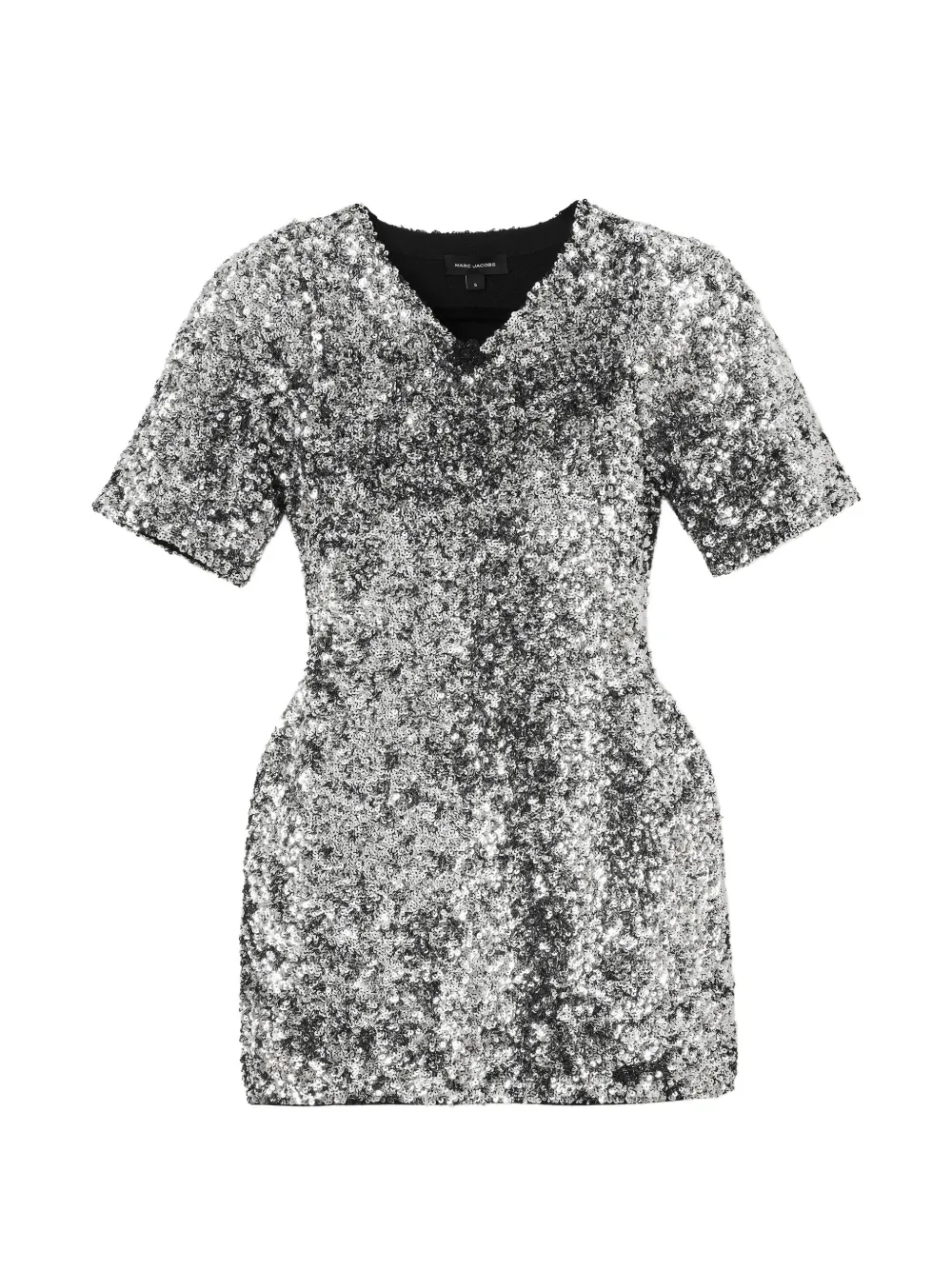 Marc Jacobs sequin-embellished V-neck mini dress - Argento