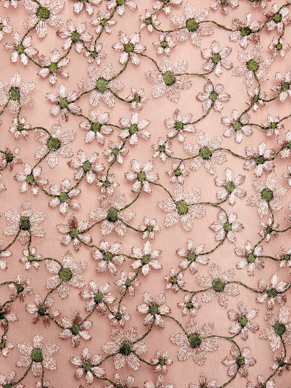 Giambattista Valli Daisies midi-jurk met geborduurde bloemen Roze