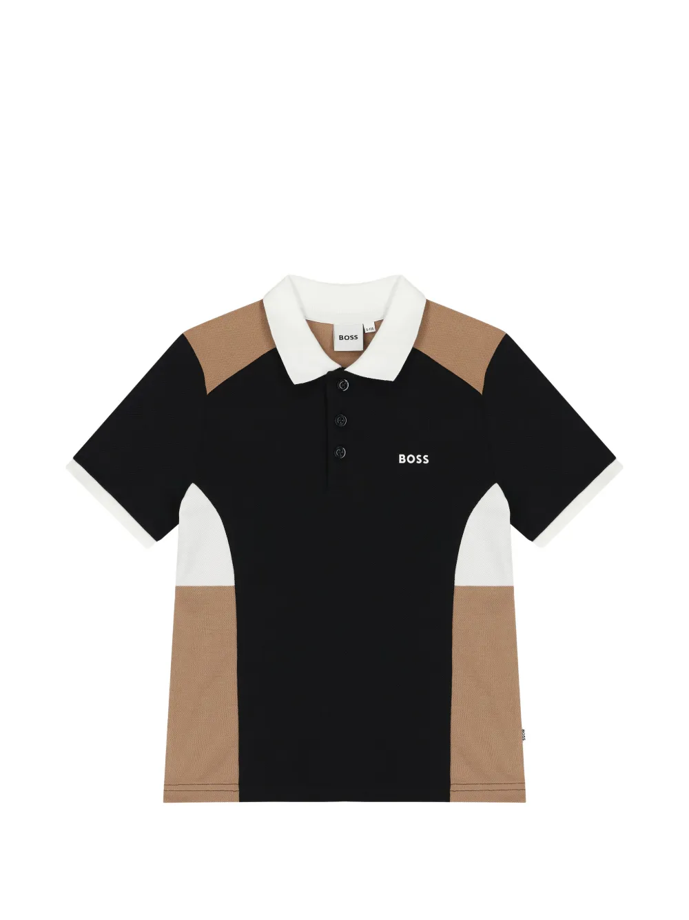 BOSS Kidswear colourblock short-sleeve polo shirt - Nero