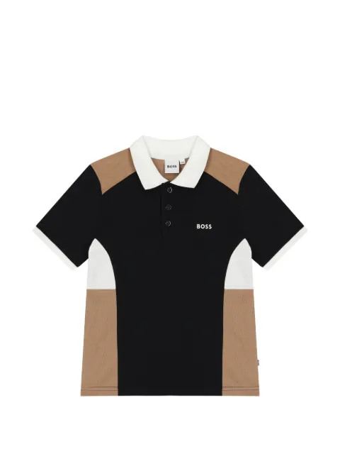 BOSS Kidswear colourblock short-sleeve polo shirt 