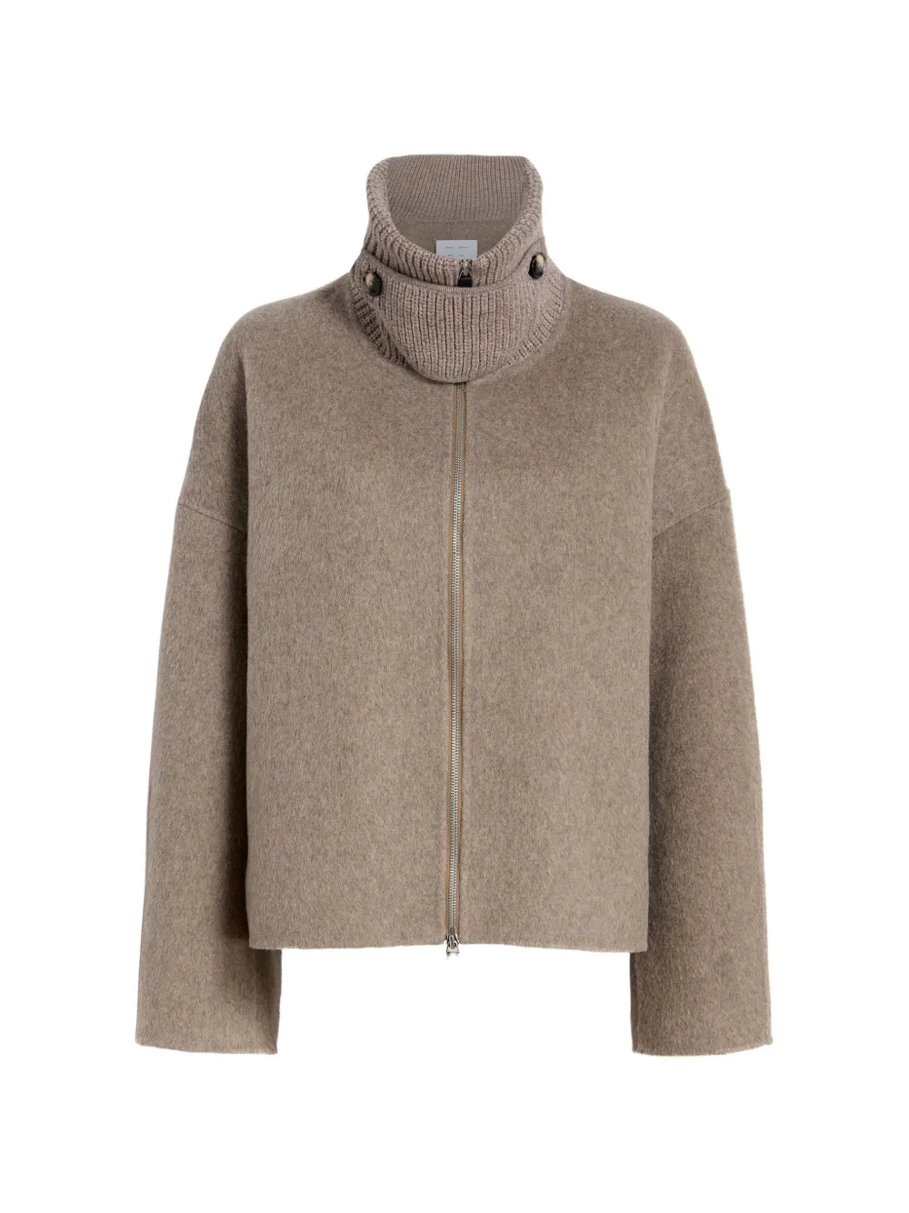  Proenza Schouler White Label Roll Neck Zip Carina Jacket - Neutrals 