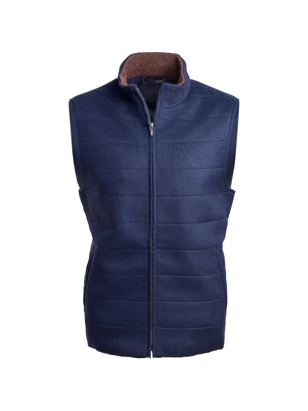 FIORE DI NAPOLI Wattierte Weste aus Alpakawolle - Blau