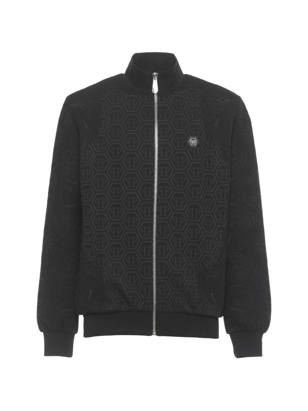 Philipp Plein jacquard monogram tracksuit jacket - Nero
